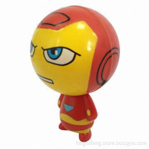 Plastic figures of little multicolored hero